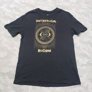 Nike Top Womens XS Black Loose Fit Short Sleeve Be A Legend